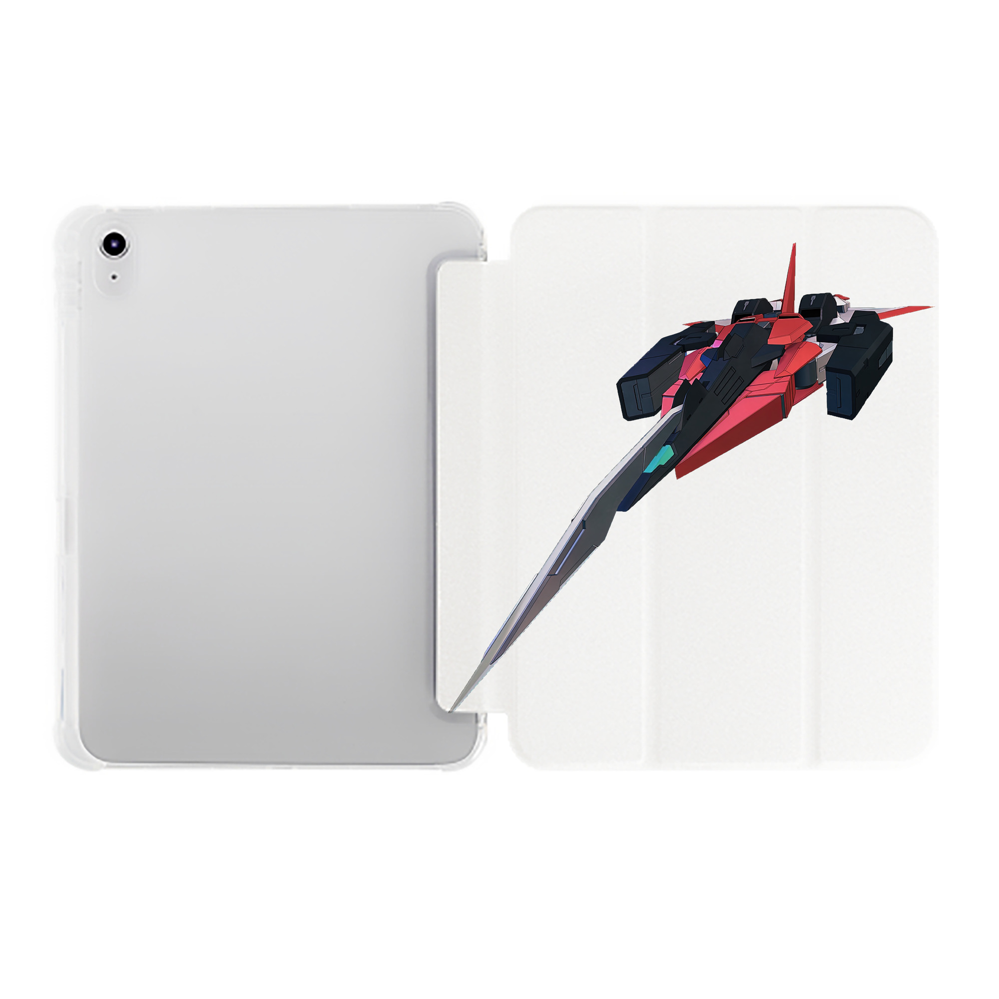 （画像用） 機動戦士ガンダム Mobile Suit Gundam IPad ケース ペン収納付き 三つ折りスタンド PUレザー×シリコン 対応機種9.5/10.5/10.9インチ